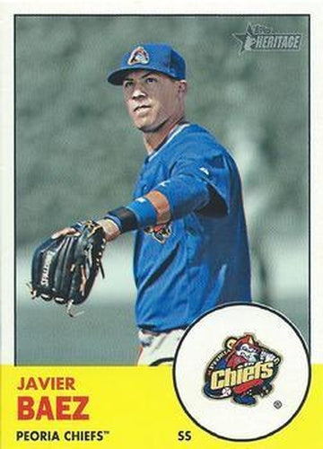 #223a Javier Baez - Peoria Chiefs - 2012 Topps Heritage Minor League Baseball