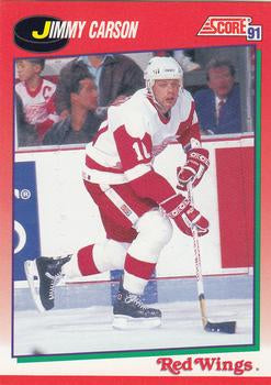 #224 Jimmy Carson - Detroit Red Wings - 1991-92 Score Canadian Hockey