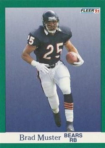 #224 Brad Muster - Chicago Bears - 1991 Fleer Football