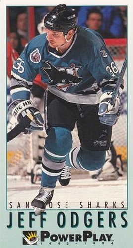 #224 Jeff Odgers - San Jose Sharks - 1993-94 Fleer PowerPlay Hockey