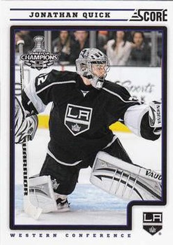 #224 Jonathan Quick - Los Angeles Kings - 2012-13 Score Hockey