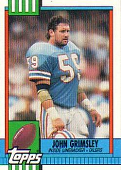 #224 John Grimsley - Houston Oilers - 1990 Topps Football