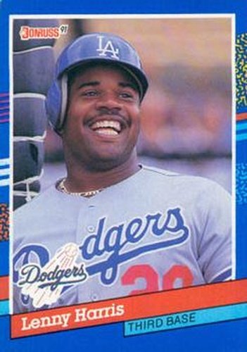 #224 Lenny Harris - Los Angeles Dodgers - 1991 Donruss Baseball