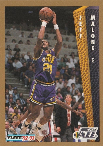 #224 Jeff Malone - Utah Jazz - 1992-93 Fleer Basketball