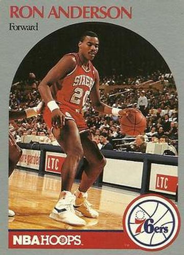 #224 Ron Anderson - Philadelphia 76ers - 1990-91 Hoops Basketball