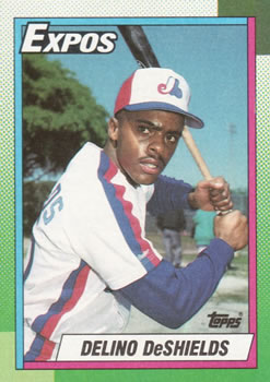 #224 Delino DeShields - Montreal Expos - 1990 Topps Baseball