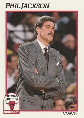 #224 Phil Jackson - Chicago Bulls - 1991-92 Hoops Basketball