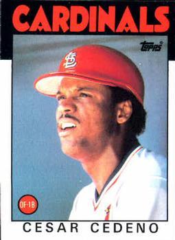 #224 Cesar Cedeno - St. Louis Cardinals - 1986 Topps Baseball