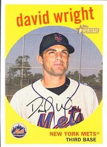 #224 David Wright - New York Mets - 2008 Topps Heritage Baseball
