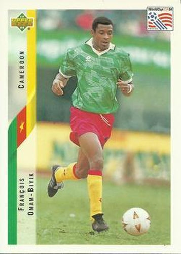 #224 Francois Omam-Biyik - Cameroon - 1994 Upper Deck World Cup Contenders English/Spanish Soccer