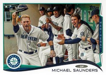 #224 Michael Saunders - Seattle Mariners - 2014 Topps Baseball