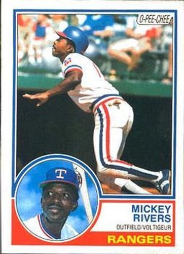 #224 Mickey Rivers - Texas Rangers - 1983 O-Pee-Chee Baseball