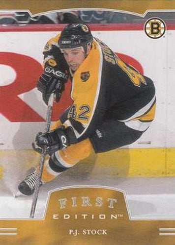#224 P.J. Stock - Boston Bruins - 2002-03 Be a Player First Edition Hockey