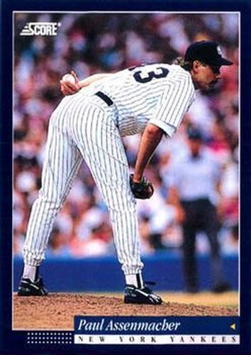 #224 Paul Assenmacher - New York Yankees -1994 Score Baseball