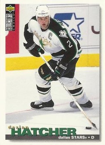 #224 Derian Hatcher - Dallas Stars - 1995-96 Collector's Choice Hockey