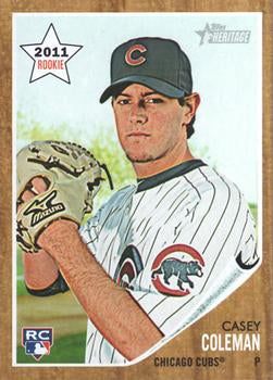 #224 Casey Coleman - Chicago Cubs - 2011 Topps Heritage Baseball