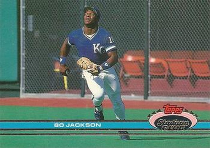 #224 Bo Jackson - Kansas City Royals - 1991 Stadium Club Baseball