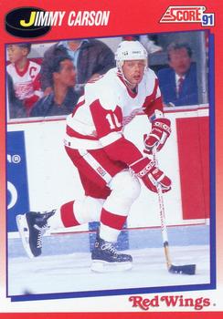 #224 Jimmy Carson - Detroit Red Wings - 1991-92 Score Canadian Bilingual Hockey