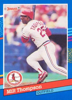 #225 Milt Thompson - St. Louis Cardinals - 1991 Donruss Baseball