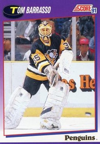 #225 Tom Barrasso - Pittsburgh Penguins - 1991-92 Score American Hockey