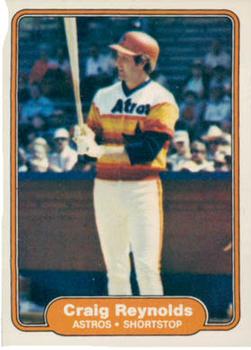 #225 Craig Reynolds - Houston Astros - 1982 Fleer Baseball