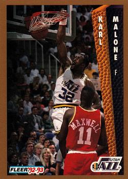 #225 Karl Malone - Utah Jazz - 1992-93 Fleer Basketball