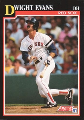 #225 Dwight Evans - Boston Red Sox - 1991 Score Baseball