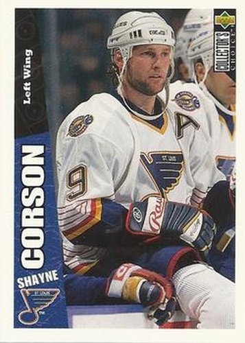 #225 Shayne Corson - St. Louis Blues - 1996-97 Collector's Choice Hockey