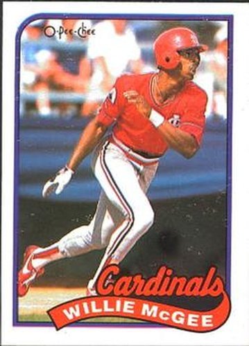 #225 Willie McGee - St. Louis Cardinals - 1989 O-Pee-Chee Baseball