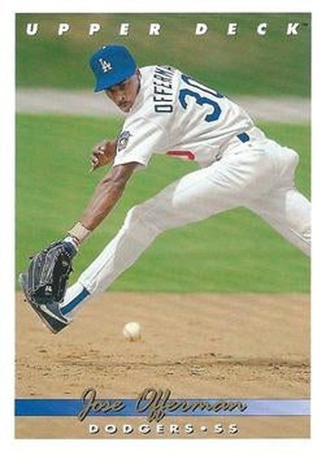 #225 Jose Offerman - Los Angeles Dodgers - 1993 Upper Deck Baseball