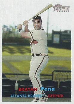 #225 Brayan Pena - Atlanta Braves - 2006 Topps Heritage Baseball