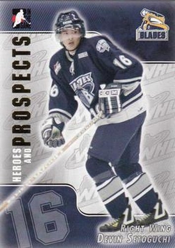 #225 Devin Setoguchi - Saskatoon Blades - 2004-05 In The Game Heroes and Prospects Hockey