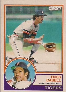 #225 Enos Cabell - Detroit Tigers - 1983 O-Pee-Chee Baseball