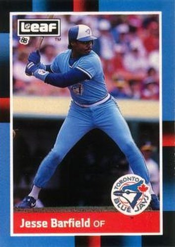 #225 Jesse Barfield - Toronto Blue Jays - 1988 Leaf Baseball