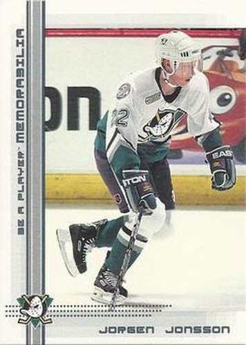 #225 Jorgen Jonsson - Anaheim Mighty Ducks - 2000-01 Be a Player Memorabilia Hockey