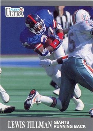 #225 Lewis Tillman - New York Giants - 1991 Ultra Football