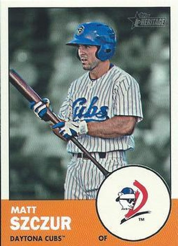 #225 Matt Szczur - Daytona Cubs - 2012 Topps Heritage Minor League Baseball