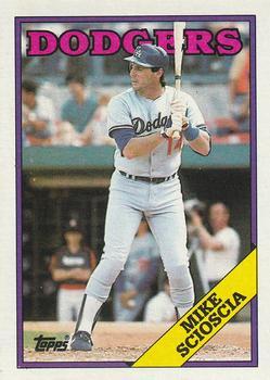 #225 Mike Scioscia - Los Angeles Dodgers - 1988 Topps Baseball