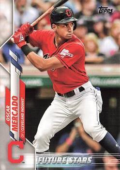 #225 Oscar Mercado - Cleveland Indians - 2020 Topps Baseball