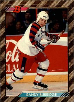 #225 Randy Burridge - Washington Capitals - 1992-93 Bowman Hockey