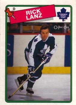 #225 Rick Lanz - Toronto Maple Leafs - 1988-89 O-Pee-Chee Hockey