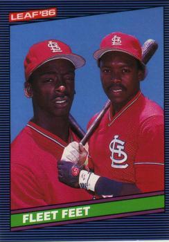 #225 Fleet Feet Willie McGee / Vince Coleman - St. Louis Cardinals - 1986 Leaf Baseball