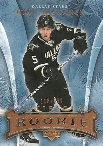 #225 Matt Niskanen - Dallas Stars - 2007-08 Upper Deck Artifacts Hockey