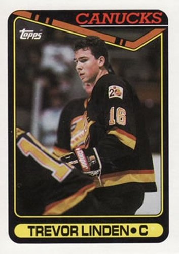 #225 Trevor Linden - Vancouver Canucks - 1990-91 Topps Hockey