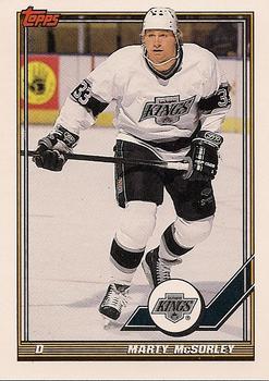 #225 Marty McSorley - Los Angeles Kings - 1991-92 Topps Hockey