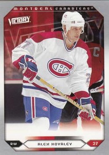 #225 Alex Kovalev - Montreal Canadiens - 2005-06 Upper Deck Victory Hockey