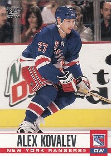 #225 Alex Kovalev - New York Rangers - 2003-04 Pacific Hockey
