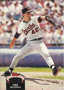 #225 Mike Mussina - Baltimore Orioles - 1992 Stadium Club Baseball