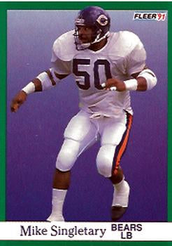 #225 Mike Singletary - Chicago Bears - 1991 Fleer Football