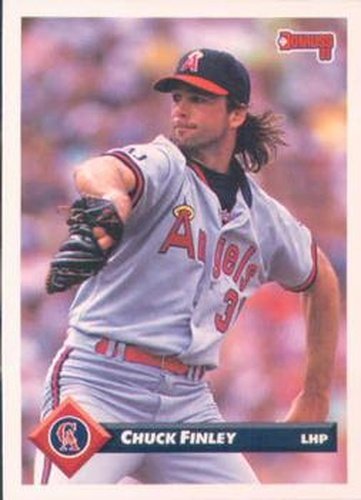 #225 Chuck Finley - California Angels - 1993 Donruss Baseball